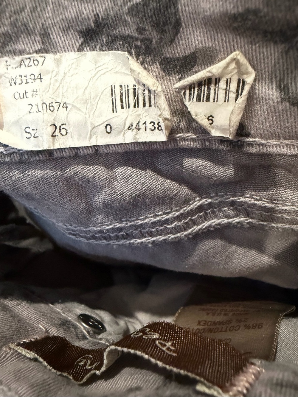 PAIGE Peg Skinny Floral Print Jeans Pink Gray - Picture 14 of 14